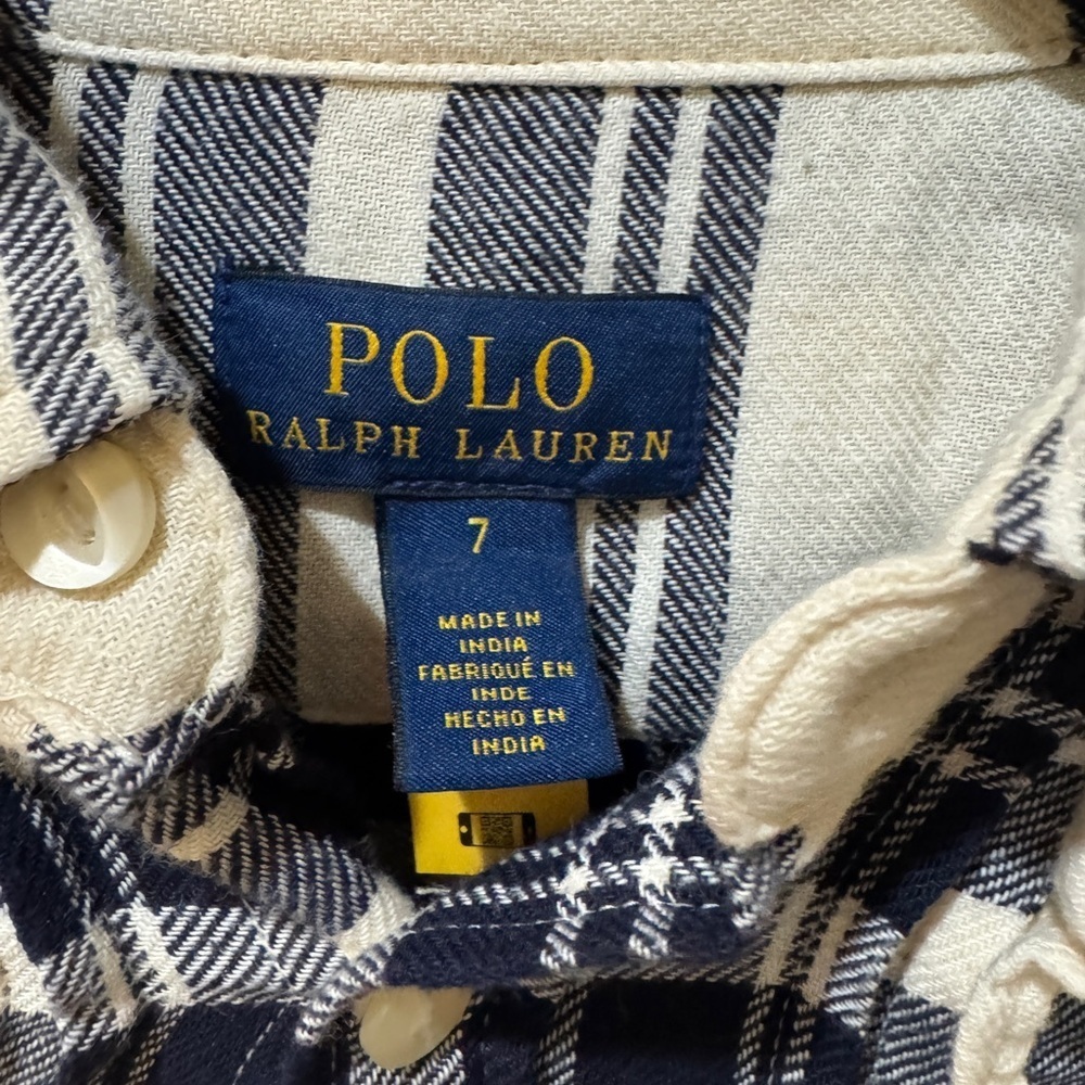Plaid Long-Sleeve Kids Polo Ralph Lauren Dress - Picture 3 of 8
